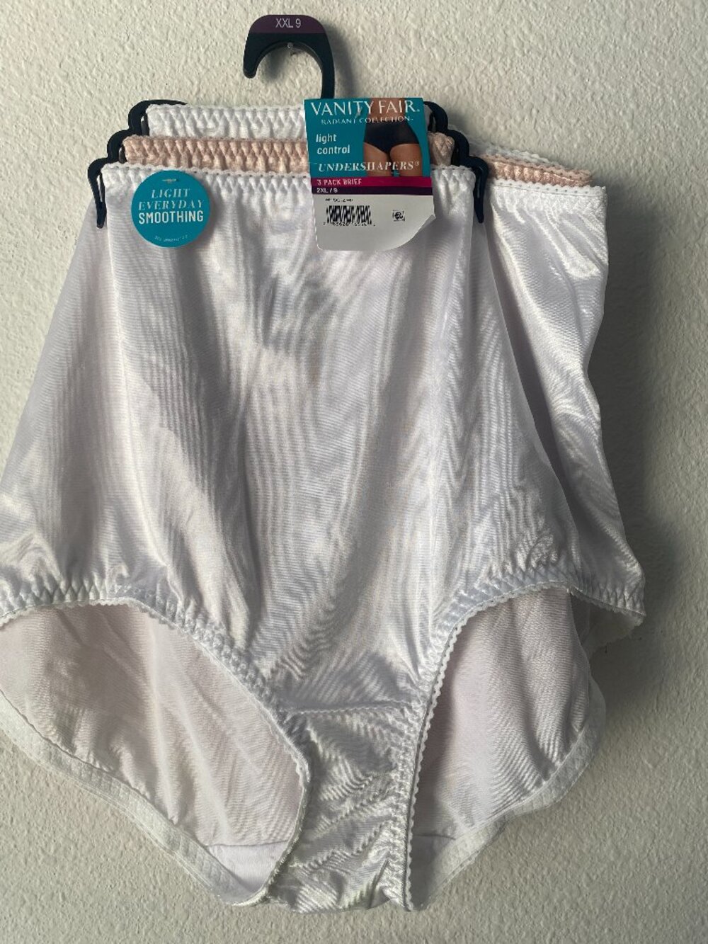 Vanity Fair Radiant Undershapers Light Control smoothing 3 Pk Women Sz 2xl/9